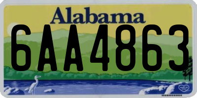 AL license plate 6AA4863