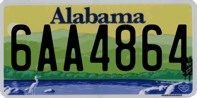 AL license plate 6AA4864