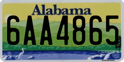 AL license plate 6AA4865