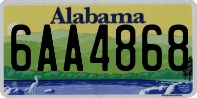 AL license plate 6AA4868