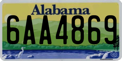 AL license plate 6AA4869