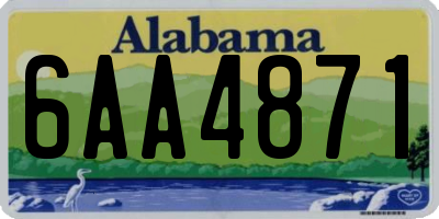 AL license plate 6AA4871