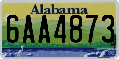 AL license plate 6AA4873