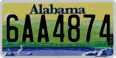 AL license plate 6AA4874