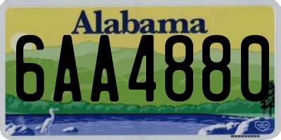 AL license plate 6AA4880