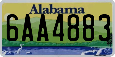 AL license plate 6AA4883