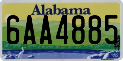 AL license plate 6AA4885