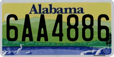 AL license plate 6AA4886