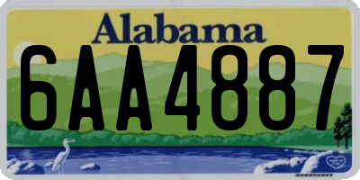 AL license plate 6AA4887