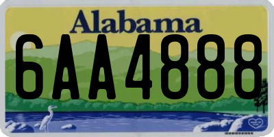 AL license plate 6AA4888