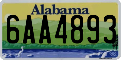 AL license plate 6AA4893