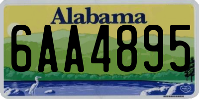 AL license plate 6AA4895