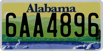 AL license plate 6AA4896