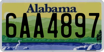 AL license plate 6AA4897