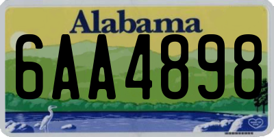 AL license plate 6AA4898