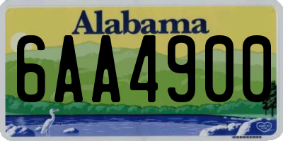 AL license plate 6AA4900