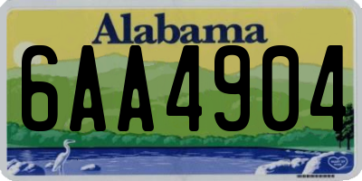 AL license plate 6AA4904