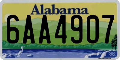 AL license plate 6AA4907