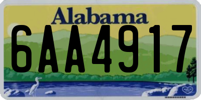 AL license plate 6AA4917