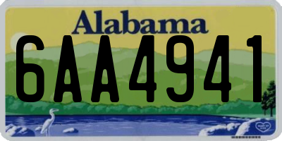 AL license plate 6AA4941