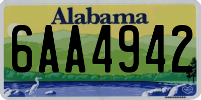 AL license plate 6AA4942