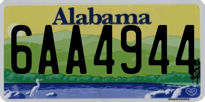 AL license plate 6AA4944