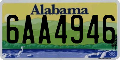 AL license plate 6AA4946