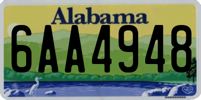 AL license plate 6AA4948