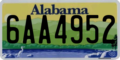 AL license plate 6AA4952