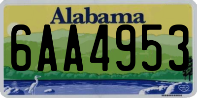 AL license plate 6AA4953
