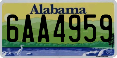 AL license plate 6AA4959