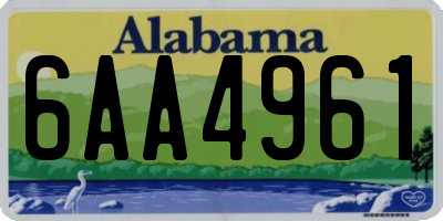 AL license plate 6AA4961