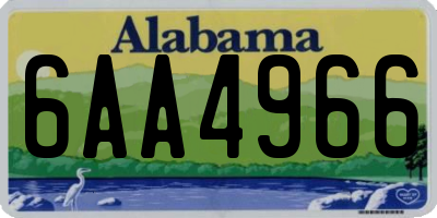 AL license plate 6AA4966
