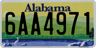 AL license plate 6AA4971