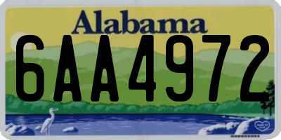 AL license plate 6AA4972