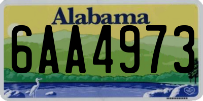 AL license plate 6AA4973