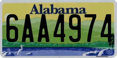 AL license plate 6AA4974