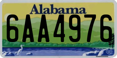 AL license plate 6AA4976