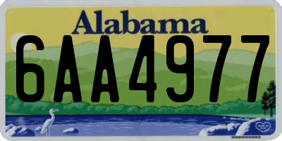 AL license plate 6AA4977