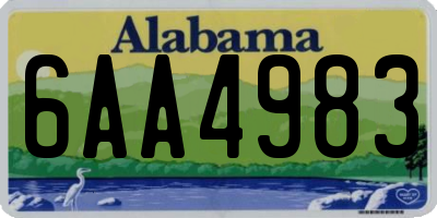 AL license plate 6AA4983