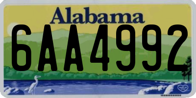 AL license plate 6AA4992