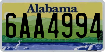 AL license plate 6AA4994