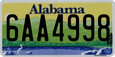 AL license plate 6AA4998