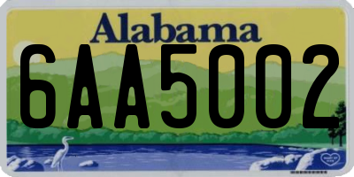 AL license plate 6AA5002
