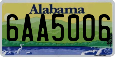 AL license plate 6AA5006