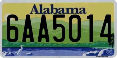 AL license plate 6AA5014