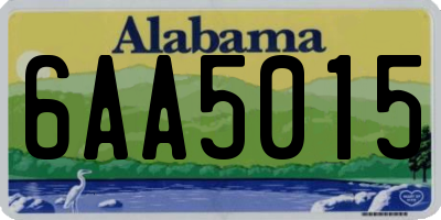 AL license plate 6AA5015