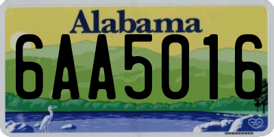 AL license plate 6AA5016