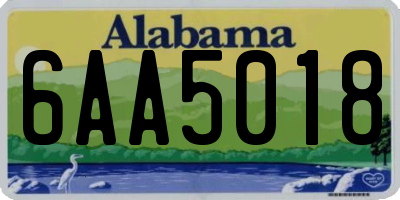 AL license plate 6AA5018
