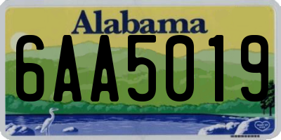 AL license plate 6AA5019